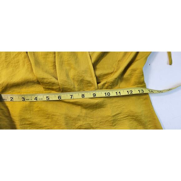 NWT misguided mixed media formal tunic blouse top sz 6 US satin open back classy - Picture 8 of 9